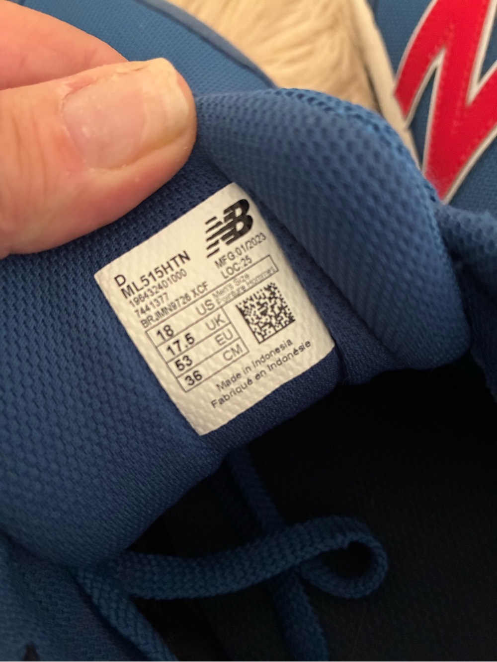 NWOT NEW BALANCE 515 in Blue/Red/White Suede/Mesh
Size 18 - Picture 10 of 10